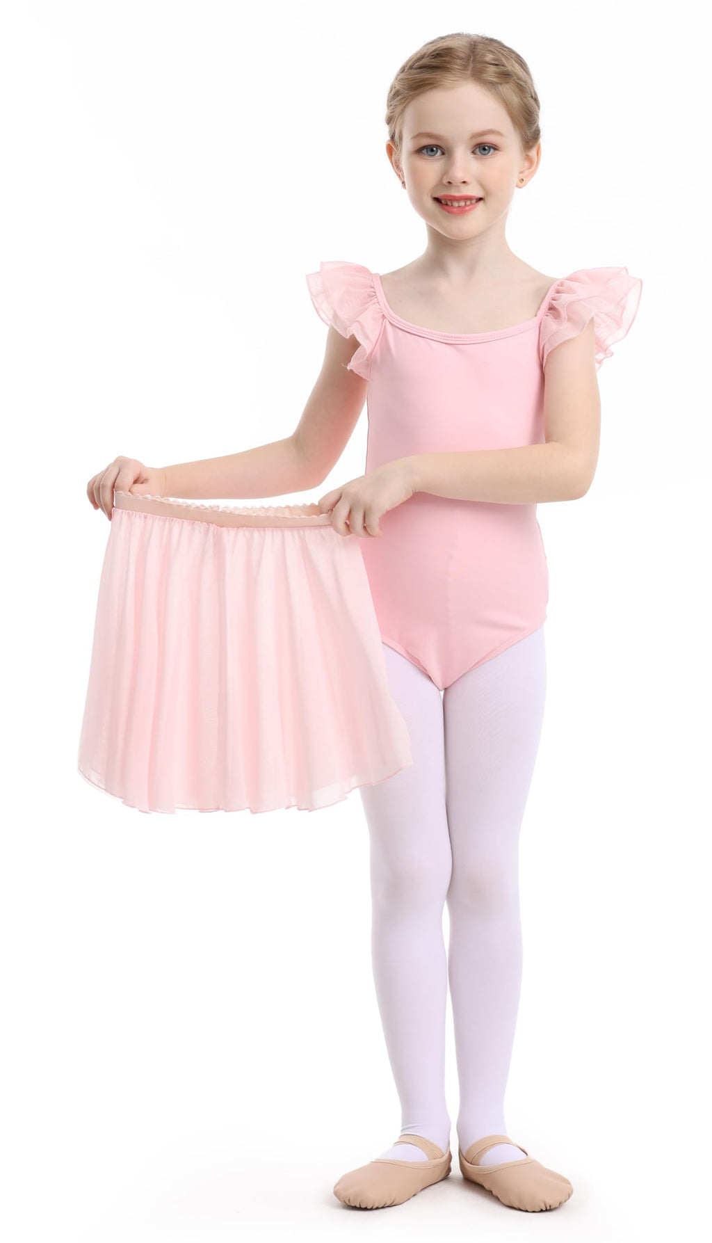 Mecceos Ballet Leotards for Girls Toddler Dance Leotards Short/Long Sleeve Skirt Ballerina Outfits