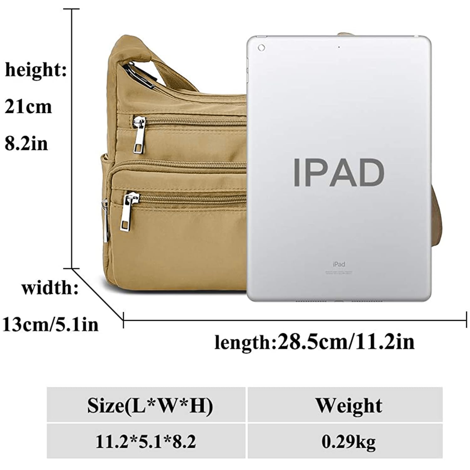 VOLGANIK ROCK RFID Purses for Women Fabric Nylon Multi Pocket Crossbody Bag Ladies Travel Handbag