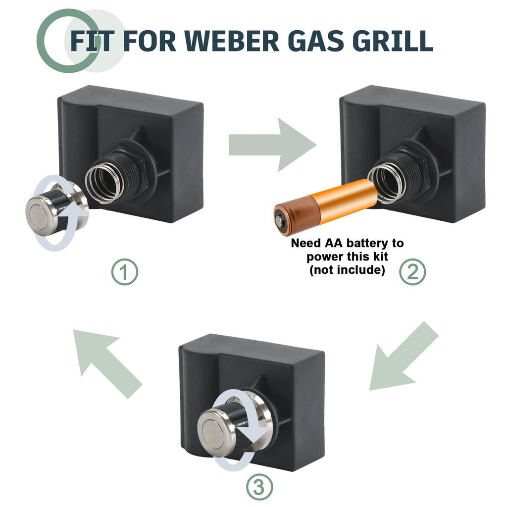 GasSaf Spark Generator 1 Outlet Push Button Electronic Igniter Ignitor Gas Grill Replacement for Broil King, Broil-Mate, Sterling, Jackson, Napoleon, Silver Chef, BBQ Pro, BBQ Tek and Others