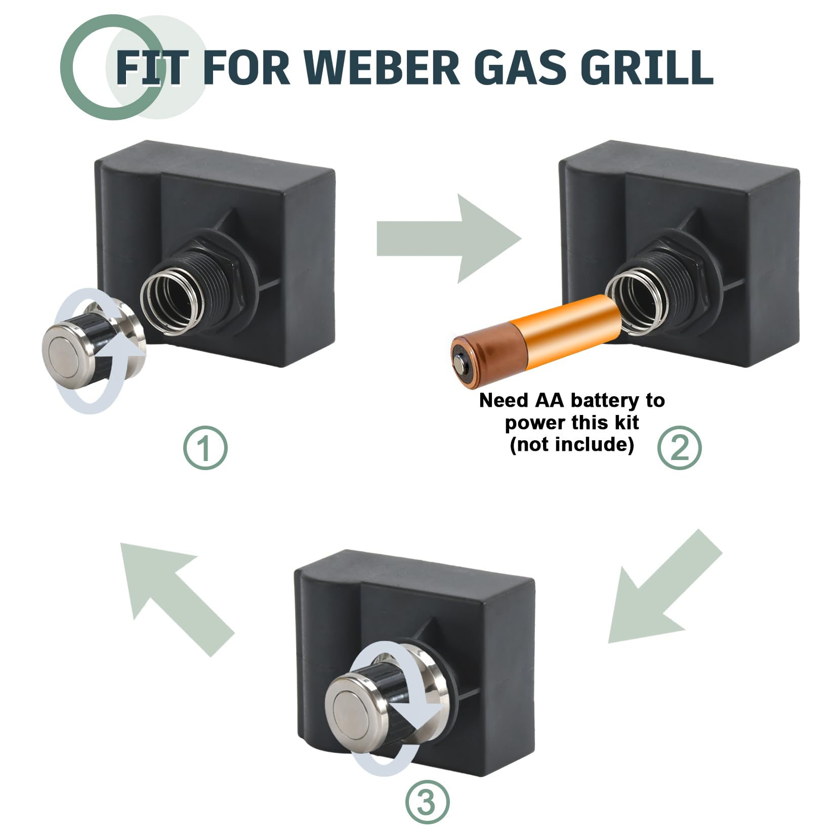 GasSaf Spark Generator 1 Outlet Push Button Electronic Igniter Ignitor Gas Grill Replacement for Broil King, Broil-Mate, Sterling, Jackson, Napoleon, Silver Chef, BBQ Pro, BBQ Tek and Others