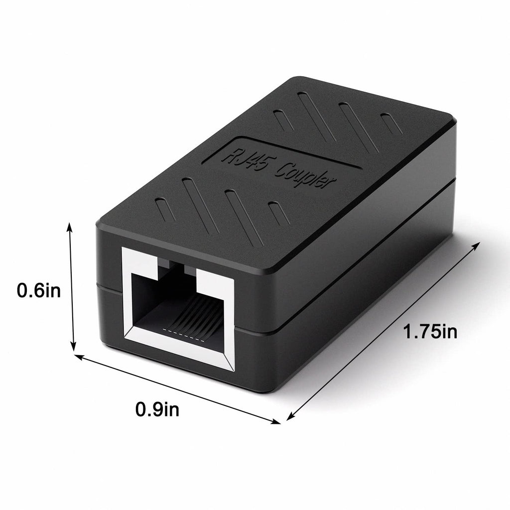 ZUZONG IP68 Waterproof RJ45 Coupler Splitter, Waterproof Ethernet Coupler 1 in 2 Out Splitter IP68 Ethernet Outdoor LAN Cable Connector for Cat5/Cat5e/Cat6/Cat7/Cat8 Ethernet Cable (1 Pair Female)