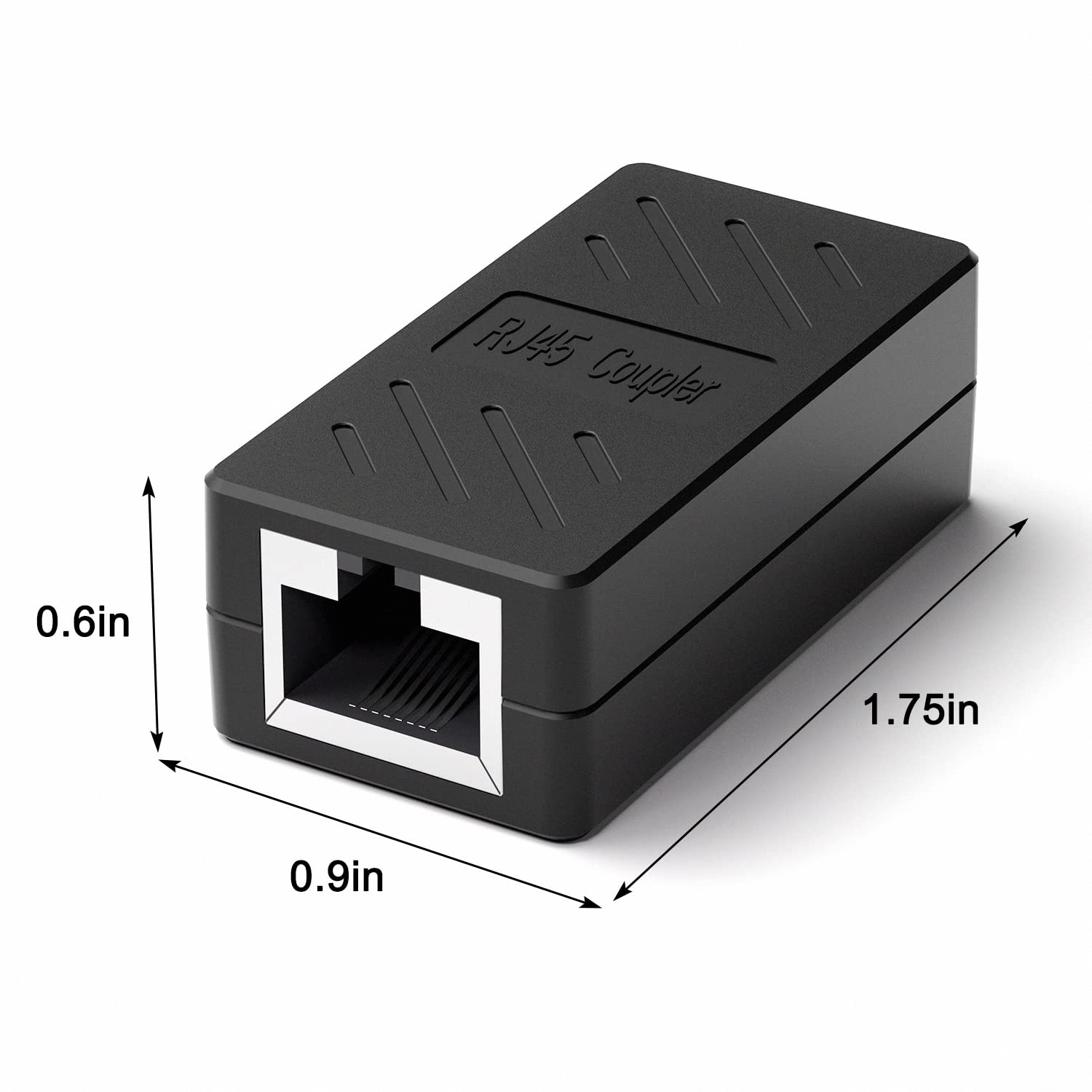 ZUZONG IP68 Waterproof RJ45 Coupler Splitter, Waterproof Ethernet Coupler 1 in 2 Out Splitter IP68 Ethernet Outdoor LAN Cable Connector for Cat5/Cat5e/Cat6/Cat7/Cat8 Ethernet Cable (1 Pair Female)