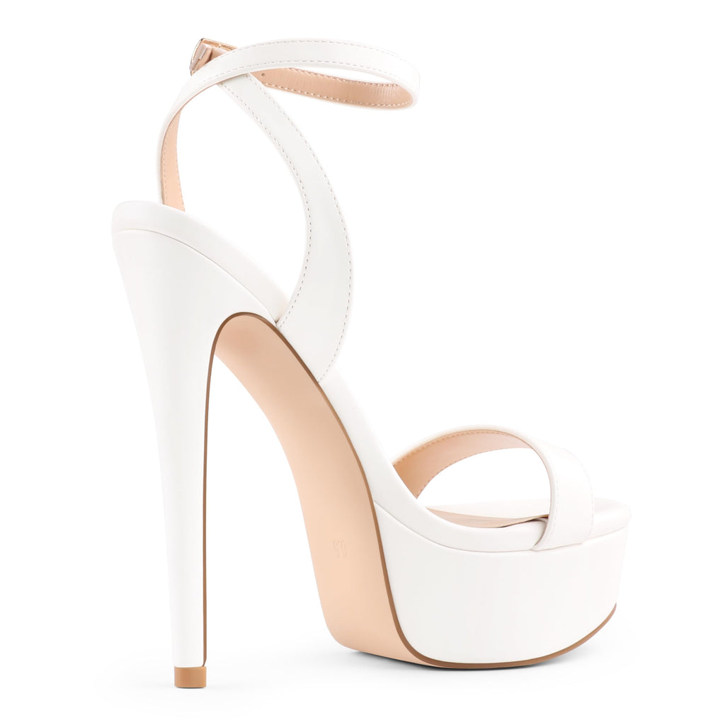 MERUMOTE Women's Platform Heels Sky High Heel Sandals Party Bridal Evening Shoes