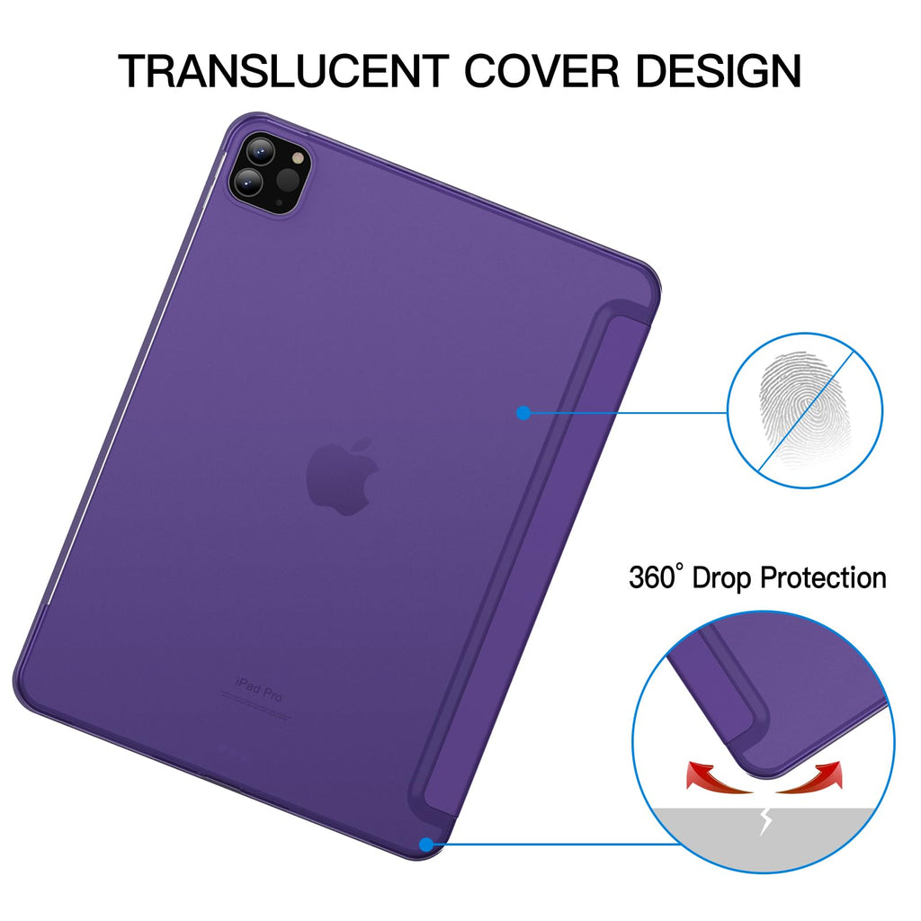 JETech Case ONLY for iPad Pro 11-Inch, 2022/2021/2020/2018 Model, Compatible with Pencil, Cover Auto Wake/Sleep (Black)