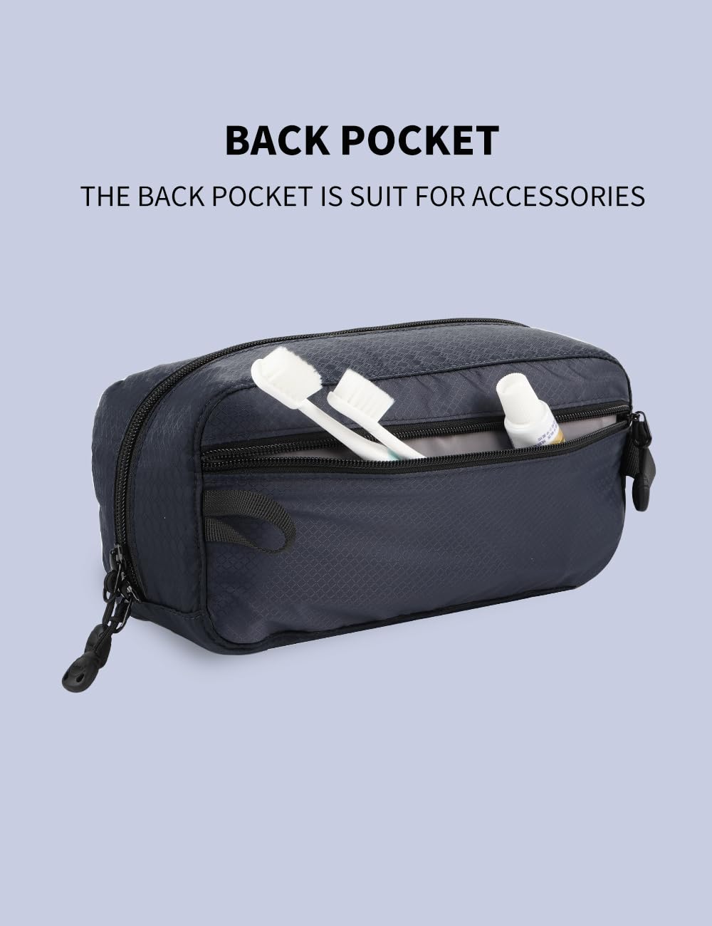 GOX Travel Small Toiletry Bag for Men Nylon Dopp Kit Medicine Bag Travel Organizer Pouch Shave Kits for Teens Toiletry Essentials Bathroom Compact (Black, 7.9 * 3.7 * 2 Inches)