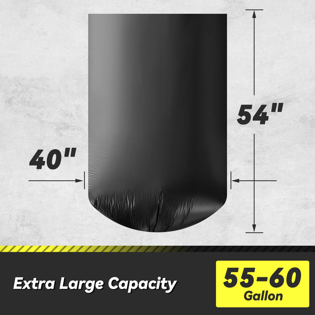 100 Count 17 Micron Extra Heavy Duty 4 Gallon Trash Bags, Sturdy & Tear-Resistant Small Trash Bags for Bathroom & Kitchen