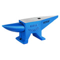 VEVOR Single Horn Anvil, 9 Lbs Cast Steel Anvil, High Hardness Rugged Round Horn Anvil Blacksmith, Compact Design and Stable Base, Forge Tools and Equipment, Metalsmith Tool for Bending and Shaping