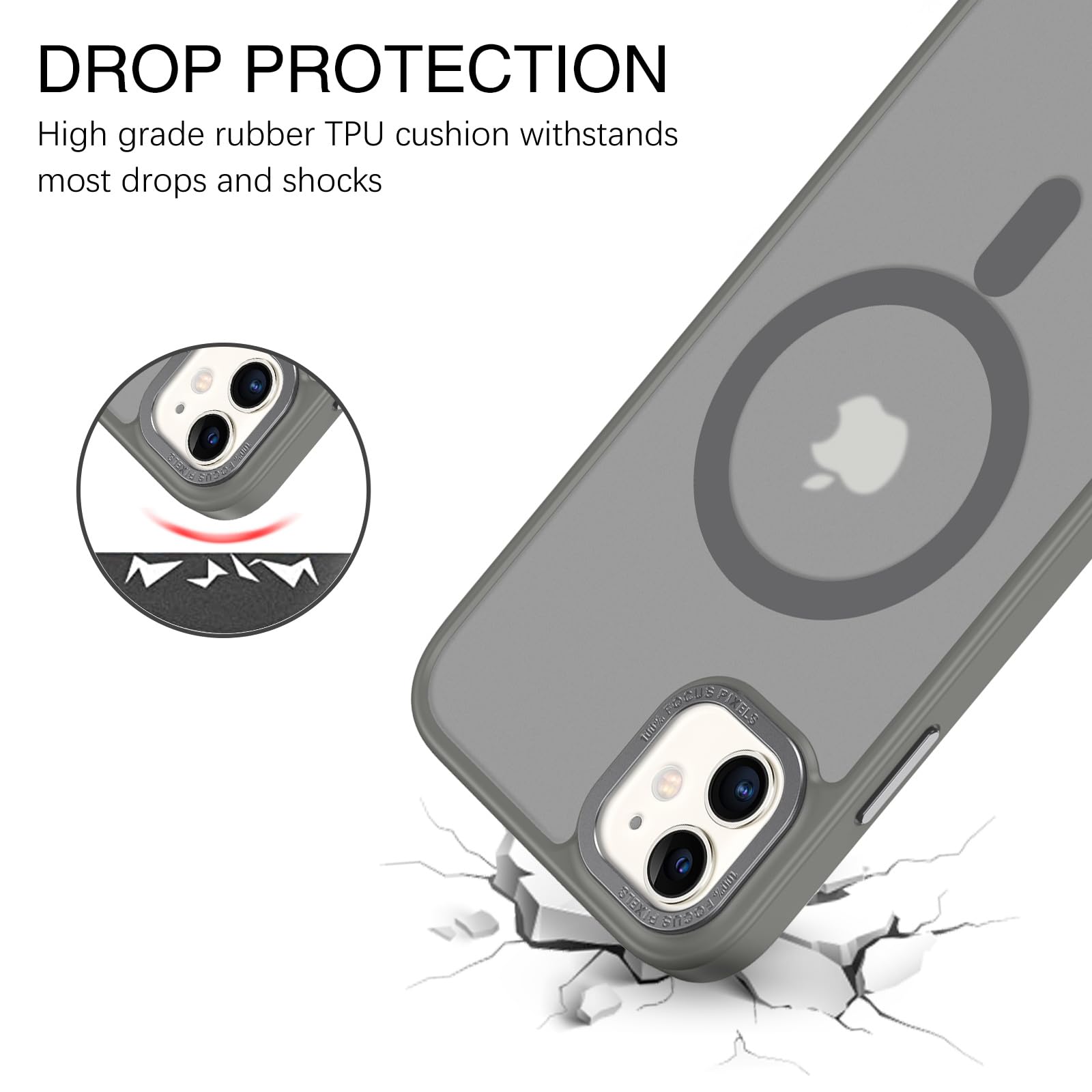 BENTOBEN for iPhone 11 Phone Case, Phone case for iPhone 11 Magnetic Case [Compatible with Mag Safe] Translucent Matte Slim Shockproof Anti-Fingerprint Protective Cover for iPhone 11 6.1’’ Black