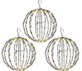 Elf Logic 3 Pack 12” Outdoor/Indoor LED Christmas Light Balls. Durable, Waterproof, Long-Lasting, Lightweight Bright Light Ball. Warm LED Lights for Holiday Decor, Patio, Wedding Decor