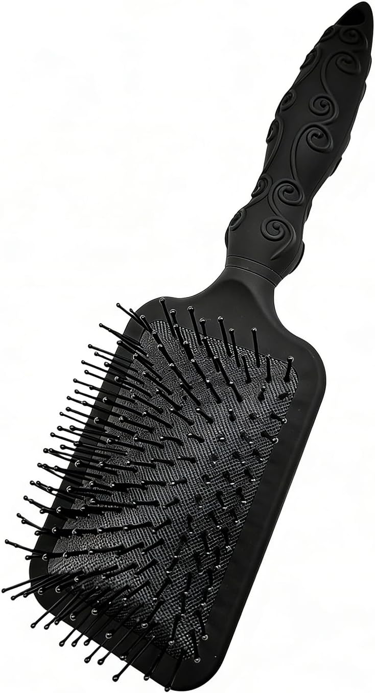 Amazon Basics Paddle Brush for Hair, Gentle Detangling, Wet or Dry Hair, Tangle-Free with Flexible Bristles