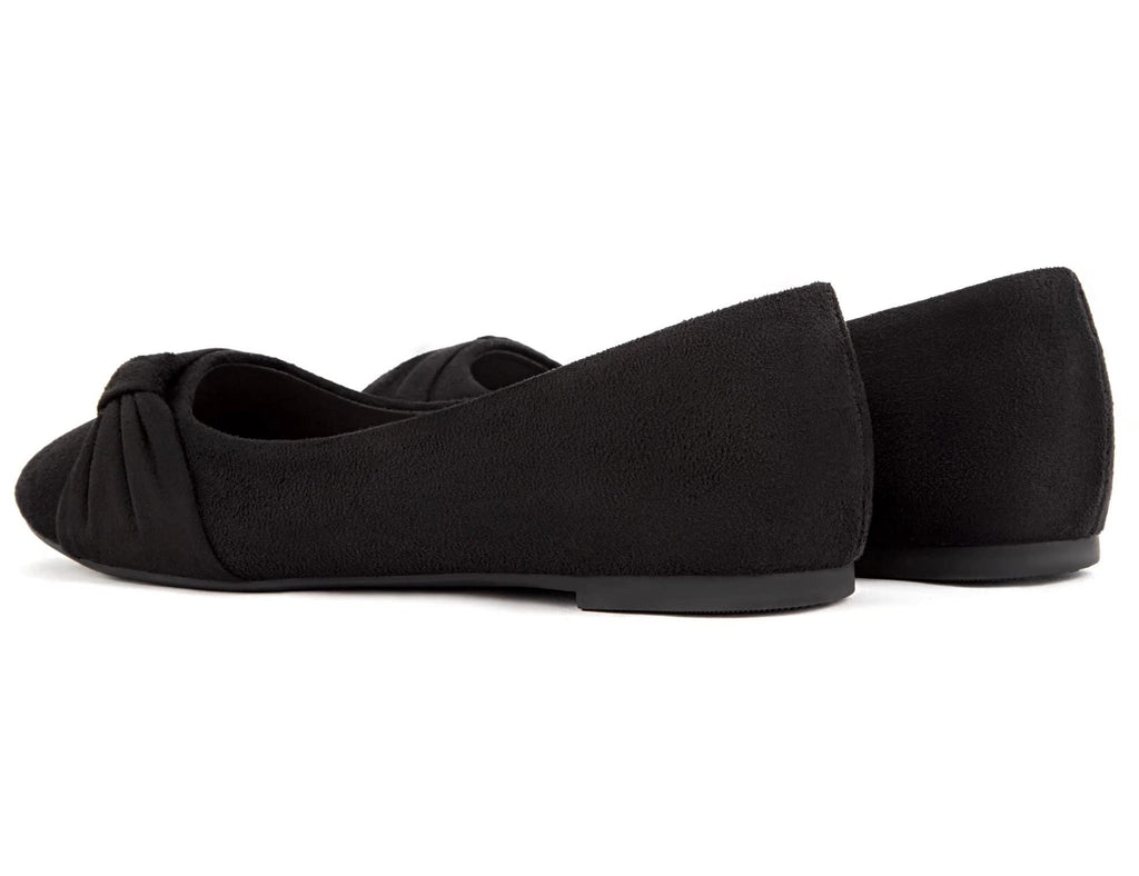 MaxMuxun Women's Flats Shoes Faux Suede Round Toe Ballet Dressy Flats Comfortable Slip On Walking Shoes