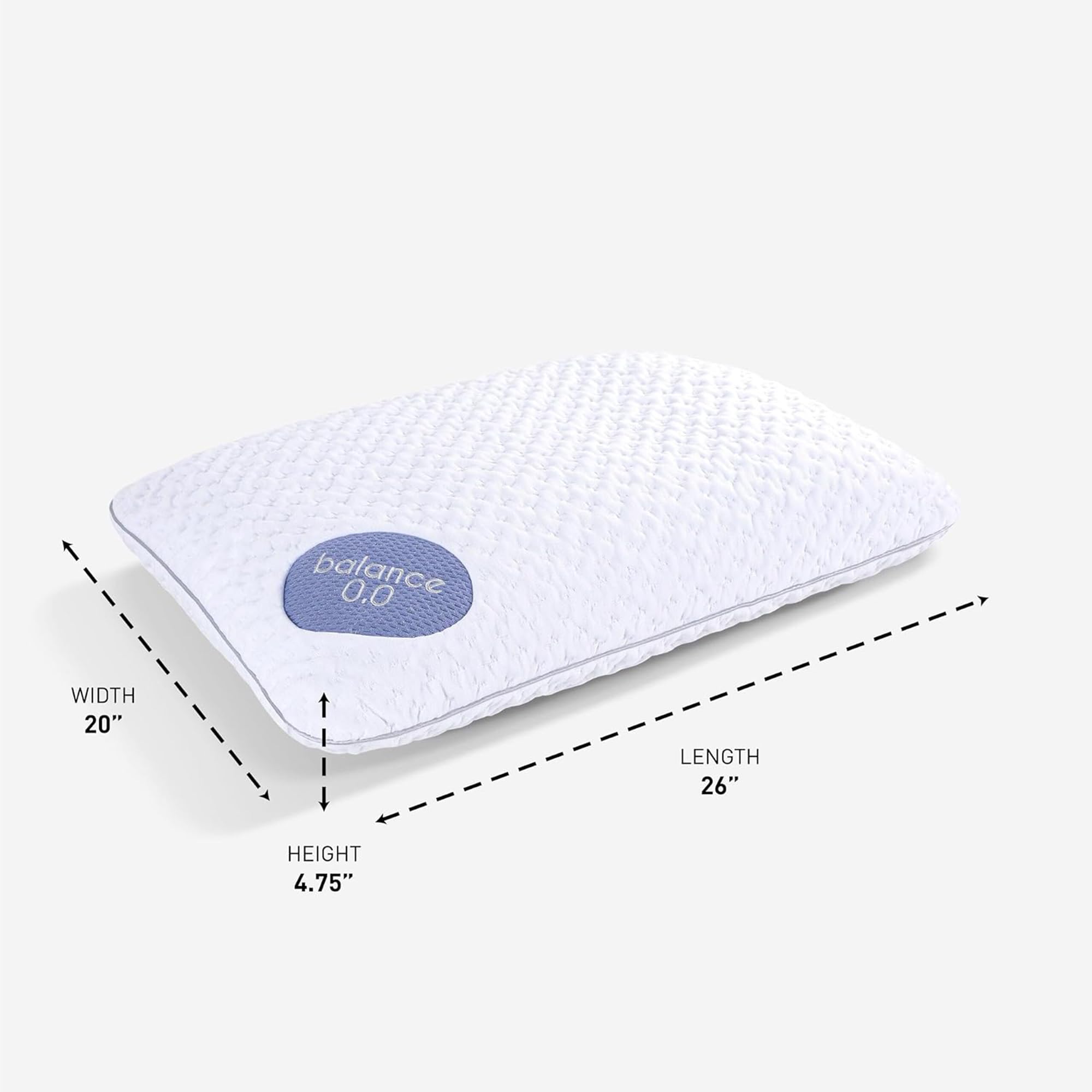 Bedgear Balance 1.0 Performance Pillow, Medium Support Bed Pillow for All Sleep Positions | Boost Blend Fill with Responsive Comfort & Air-X Mesh Ventilation | Washable Hypoallergenic Pillow