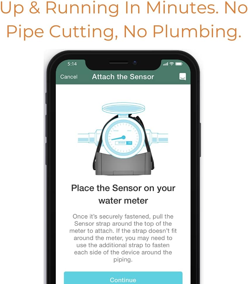 Flume 2 Smart Home Water Monitor & Leak Detector – WiFi Connected, Real-Time Usage Tracking & Alerts – Works with Compatible Residential Water Meters