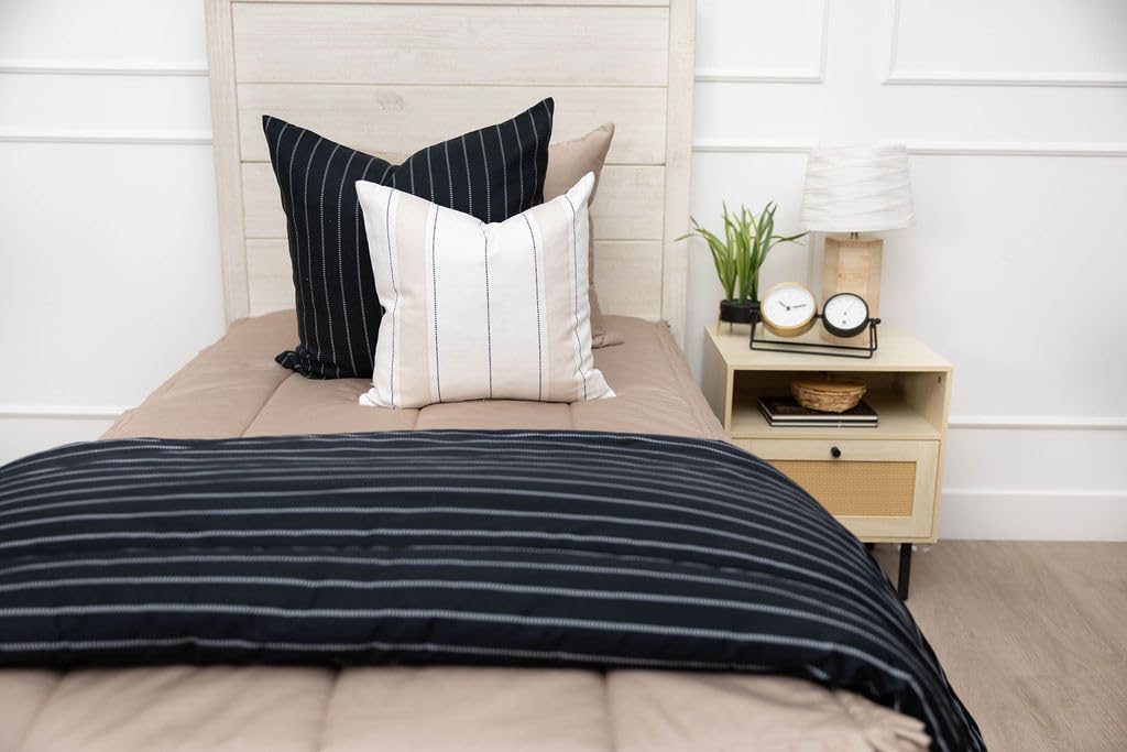 Beddy's Navy Blue All-in-One Zipper Bedding Set - Minky Lined - Twin | Smooth-Glide Zippers, Durable Construction, Easy To Make & Wash, 100% Cotton Exterior, Includes Pillowcase & Sham