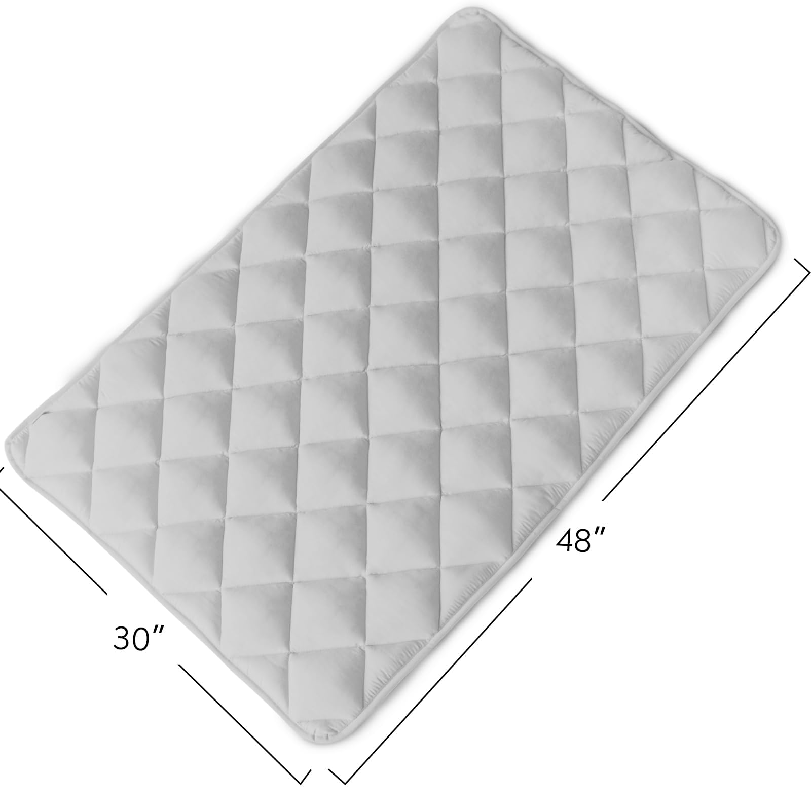 Magik & Kover Dog Crate Pad 2 Pack, Soft Dog Crate Mat with Anti-Slip Bottom, Machine Washable Kennel Pad, Fits 24 Inch, Grey