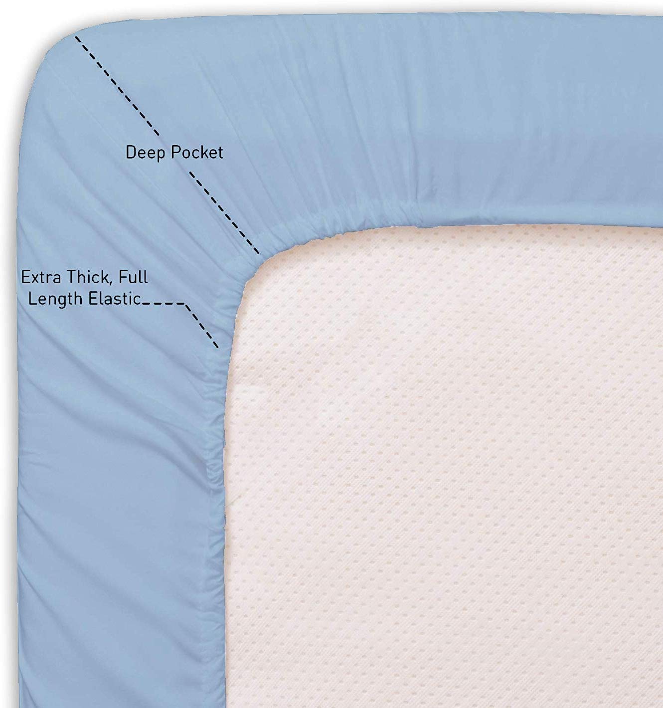 Cottington Lane Twin Size Sheet Set, 100% Egyptian Cotton Premium Hotel Quality 4 Piece Sheets Sets, High Thread Count Dark Grey Solid with 6-10" Deep Pocket