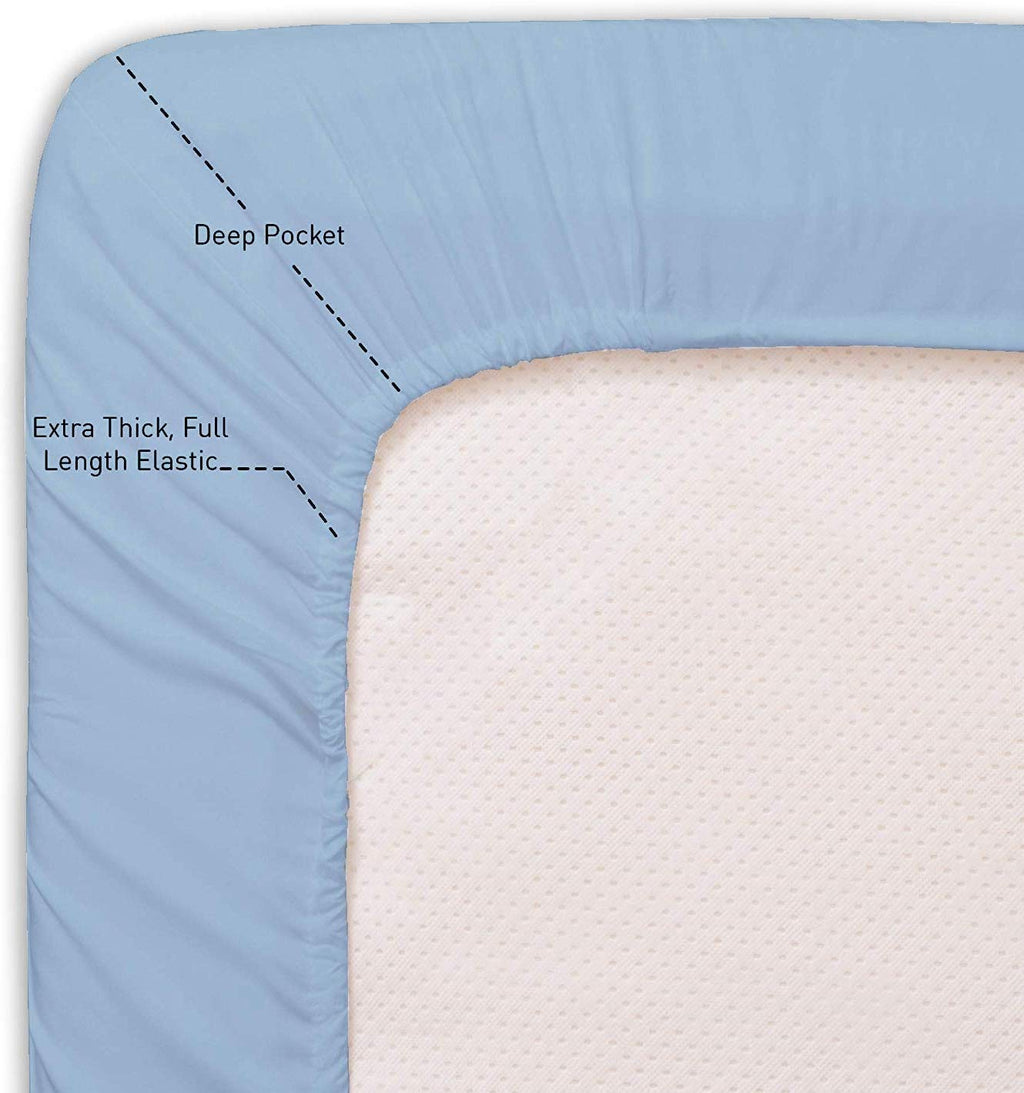 Cottington Lane Twin Size Sheet Set, 100% Egyptian Cotton Premium Hotel Quality 4 Piece Sheets Sets, High Thread Count Dark Grey Solid with 6-10" Deep Pocket