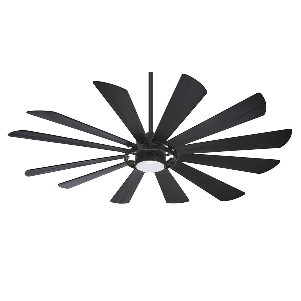 Minka-Aire F870L-ORB 65" Windmolen Outdoor Smart Ceiling Fan with LED Light and Remote Control, Oil Rubbed Bronze