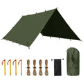 Free Soldier Waterproof Portable Tarp Multifunctional Outdoor Camping Traveling Awning Backpacking Tarp shelter Rain Tarp