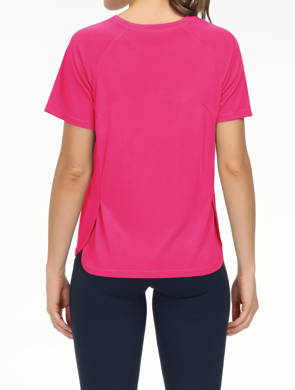 THE GYM PEOPLE Women's Short Sleeve Workout Shirts Breathable Yoga T-Shirts with Side Slits Athletic Tee Tops