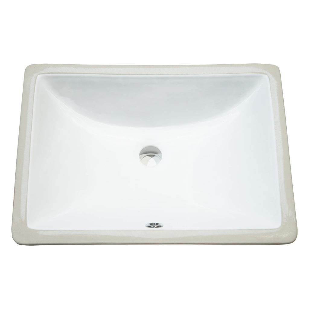 MSI 17.0” (L) x 14.125” (W) x 7.75” (H) Oval Porcelain Ceramic Undermount Bathroom Vanity Vessel Sink, White