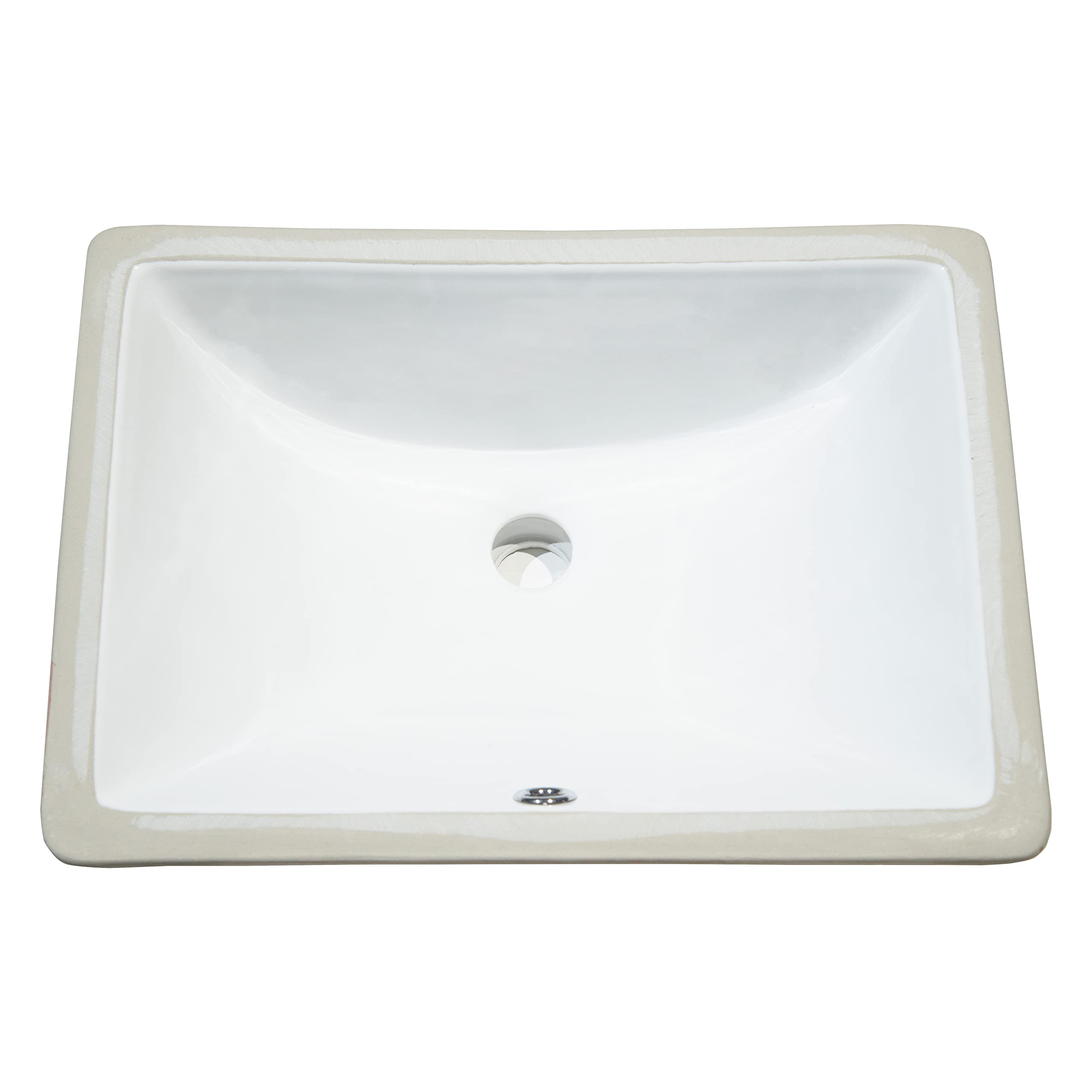 MSI 17.0” (L) x 14.125” (W) x 7.75” (H) Oval Porcelain Ceramic Undermount Bathroom Vanity Vessel Sink, White