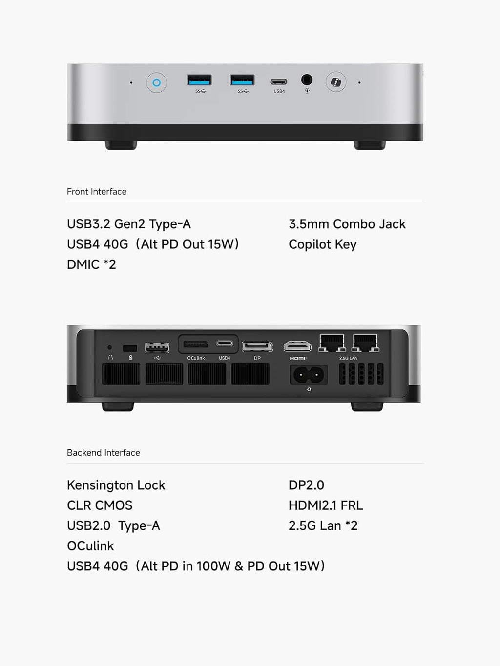 MINISFORUM Mini PC AI X1 Pro AMD Ryzen AI 9 HX370(12Cores/24 Threads)&AMD Radeon 890M Mini Gaming PC,96GB DDR5 2TB SSD,8K Quad Output(HDMI+DP+2xUSB4),Dual 2.5 LAN/WIFI7/BT5.4/Oculink,Copilot PC