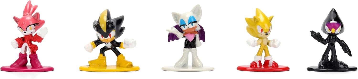 Jada Sonic The Hedgehog Nano Metalfigs 18 Pack Series 2 Die-Cast Figure Set – Includes Sonic, Shadow, Amy Rose, Rouge Toys