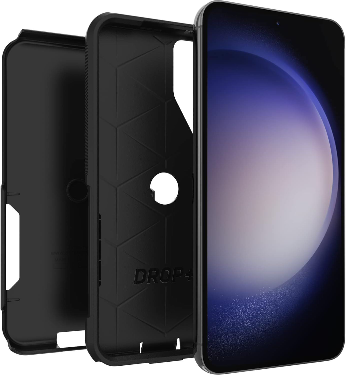 OtterBox Galaxy S23+ Commuter Series Case - BLACK , slim & tough, pocket-friendly, with port protection | Tough