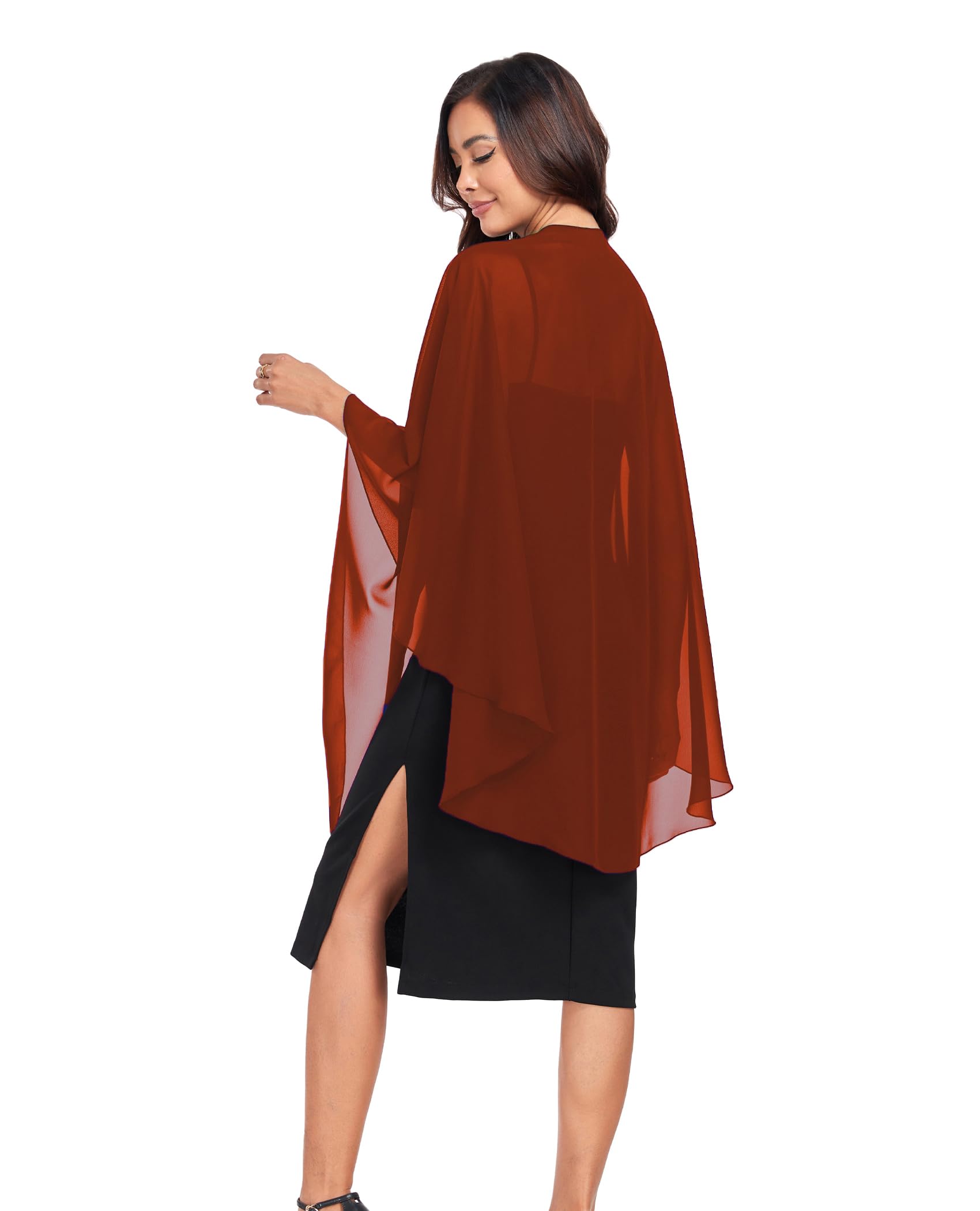 TONGFANTFL Shawls Wraps for Evening Wedding Party Chiffon Scarf Soft Bridal Wraps Wedding Guest Shawl Coverage