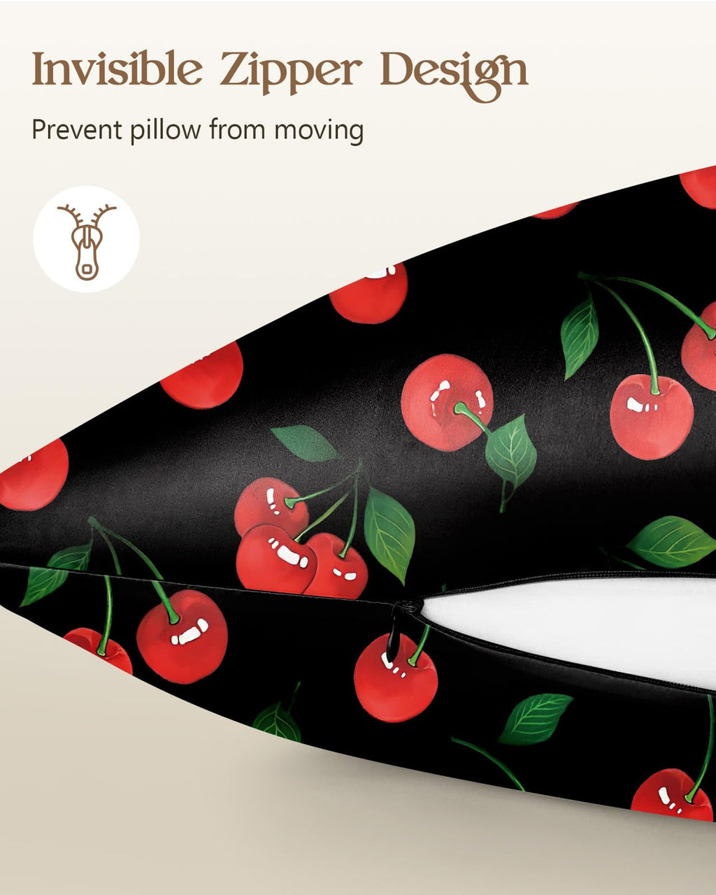 Miss Adola 2 Pack Mulberry Silk Pillowcase for Hair and Skin - Standard Size 20 x 26 Inches with Hidden Zipper Beige Flower 19 Momme Soft Sleeping Silk Pillow Case for Women, Moms