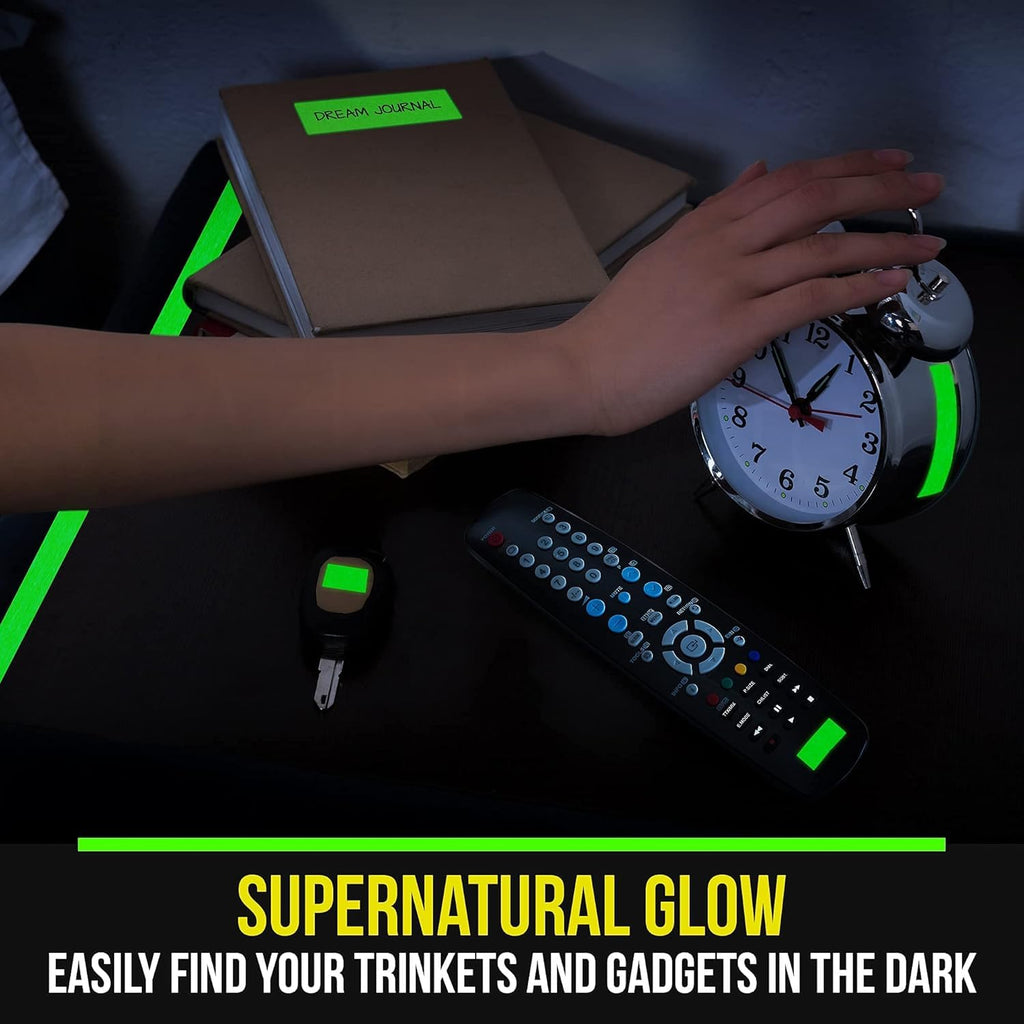 Lockport Glow in The Dark Tape - 2 Pack - 30 Ft x 1 in - Bright - Rechargeable - Reflective - Halloween Decoration, Christmas Decor, Night Decorations, Safety and Home Marking, Stairs, Exit Sign
