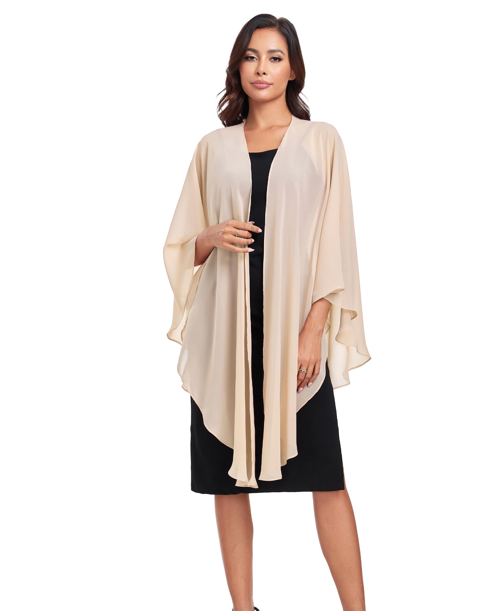 TONGFANTFL Shawls Wraps for Evening Wedding Party Chiffon Scarf Soft Bridal Wraps Wedding Guest Shawl Coverage