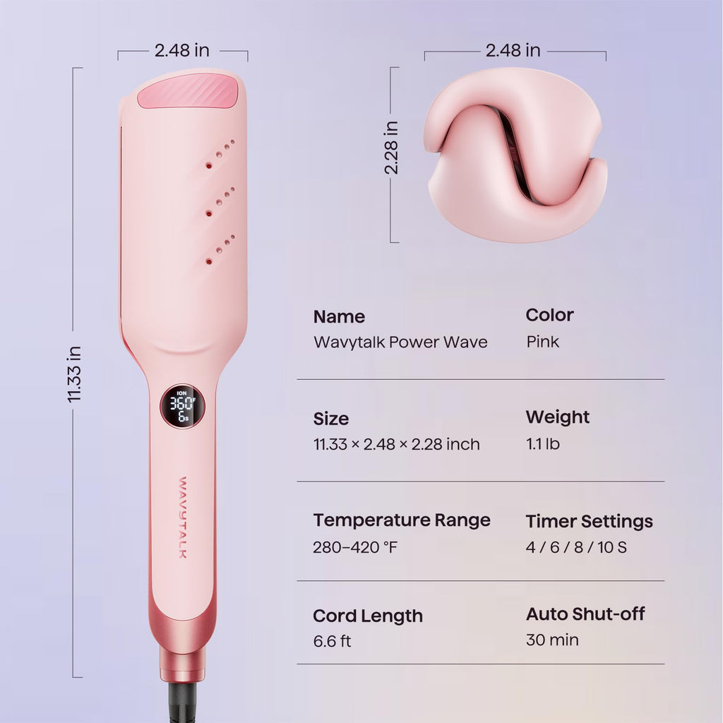 Wavytalk Main Stage Waves Power Wave Festival Bundle, Curling Iron Hair Crimper Waver, Ventilation Design for Less Damage, Ionic Reduces Frizz, Effortless-Waver, Festival-Ready Merch
