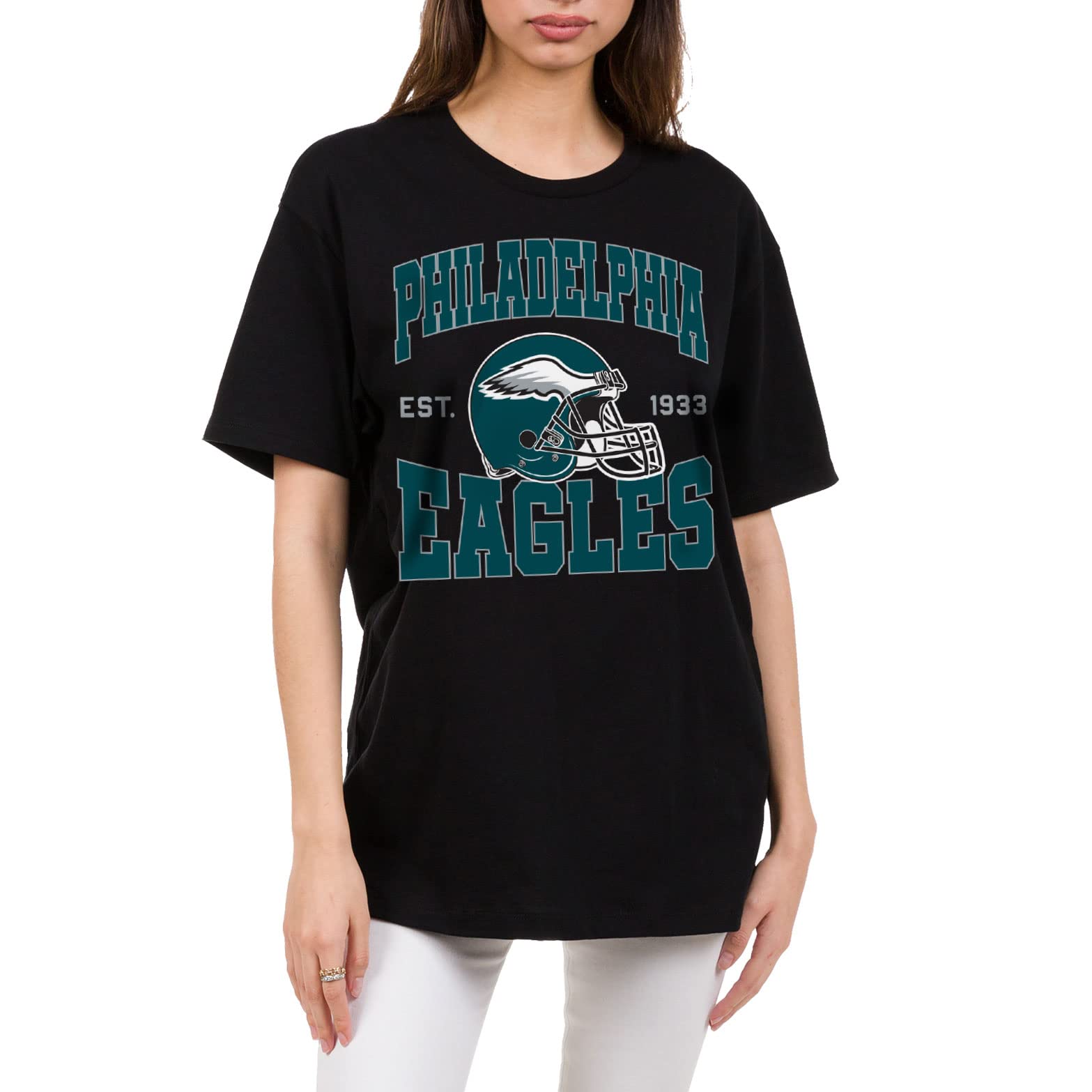 Junk Food Clothing x NFL - Team Helmet - Short Sleeve Fan Shirt for Men and Women - Officially Licensed NFL Apparel