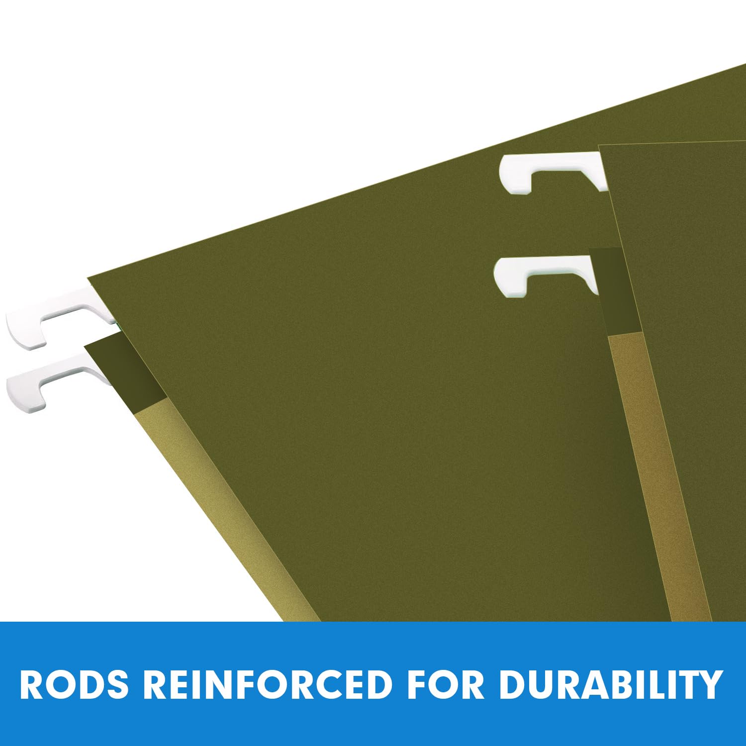 Extra Capacity Hanging File Folders, RAZCC 60 Pack Letter Size Reinforced Hanging Folders with Heavy Duty 1 Inch Expansion for Bulky Files, Filing Cabinet, Adjustable Tabs, Green