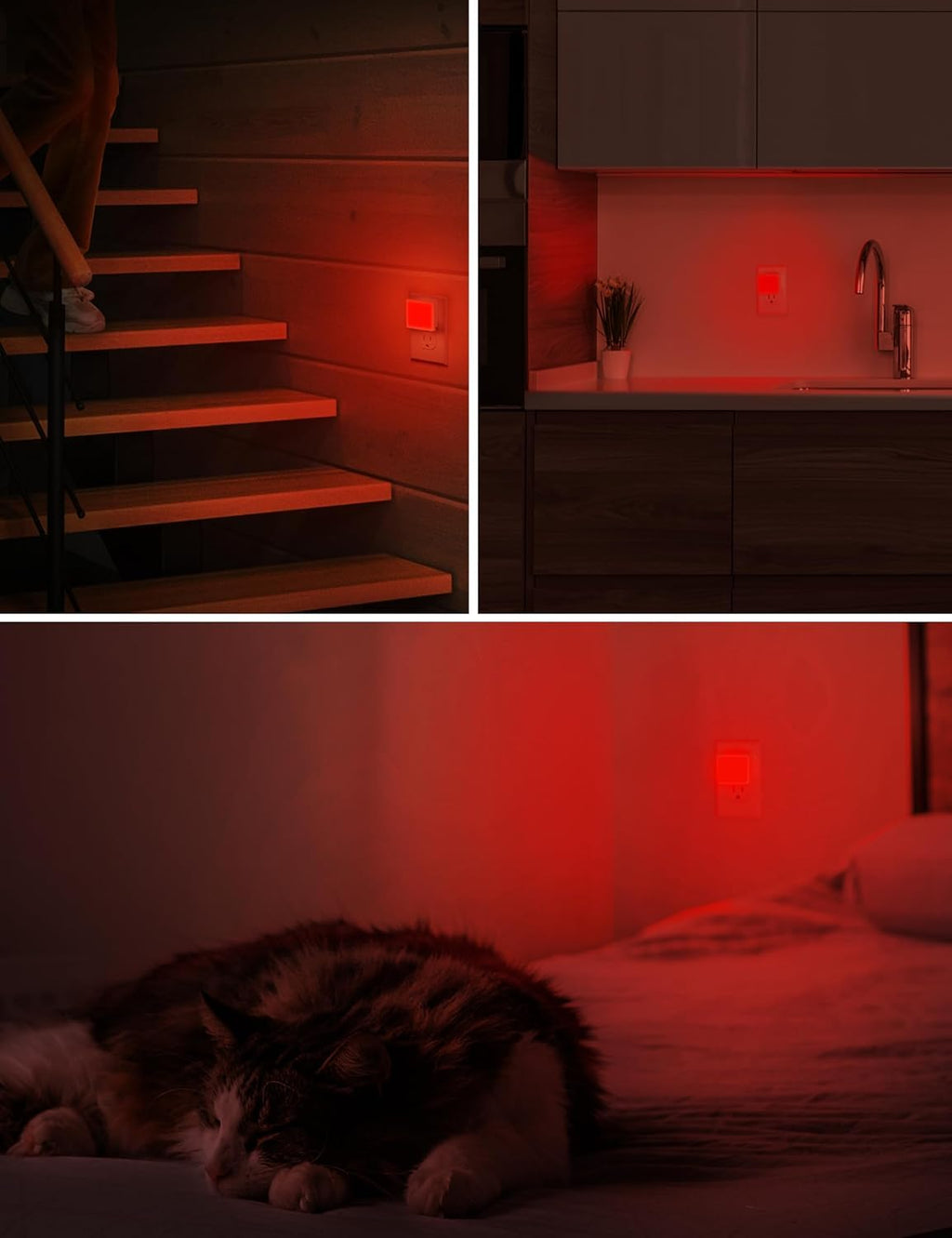 L LOHAS LED Night Light,Night Lights Plug into Wall, [6-Pack] Plug in Night Light, Dusk-to-Dawn Sensor, 3000K Soft White 0.3W Bright Nightlight Auto-On/Off for Adults Kids Bedroom Bathroom Hallway