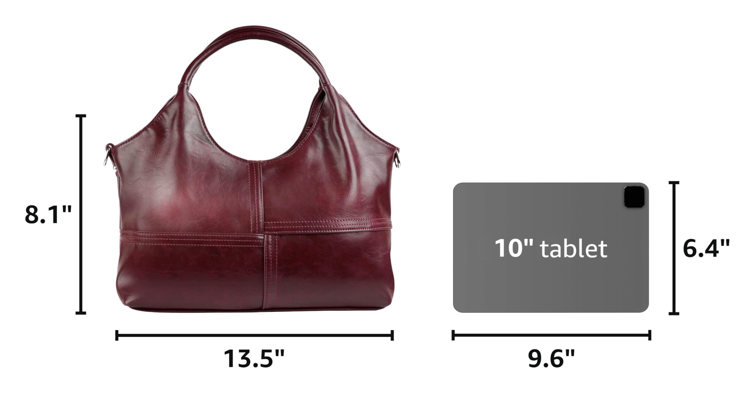 KOGTLA Medium Vegan Leather Purses for Women with Detachable Satchel Strap, Ladies Handbags, Tote Hobo Bags with Two-Handle