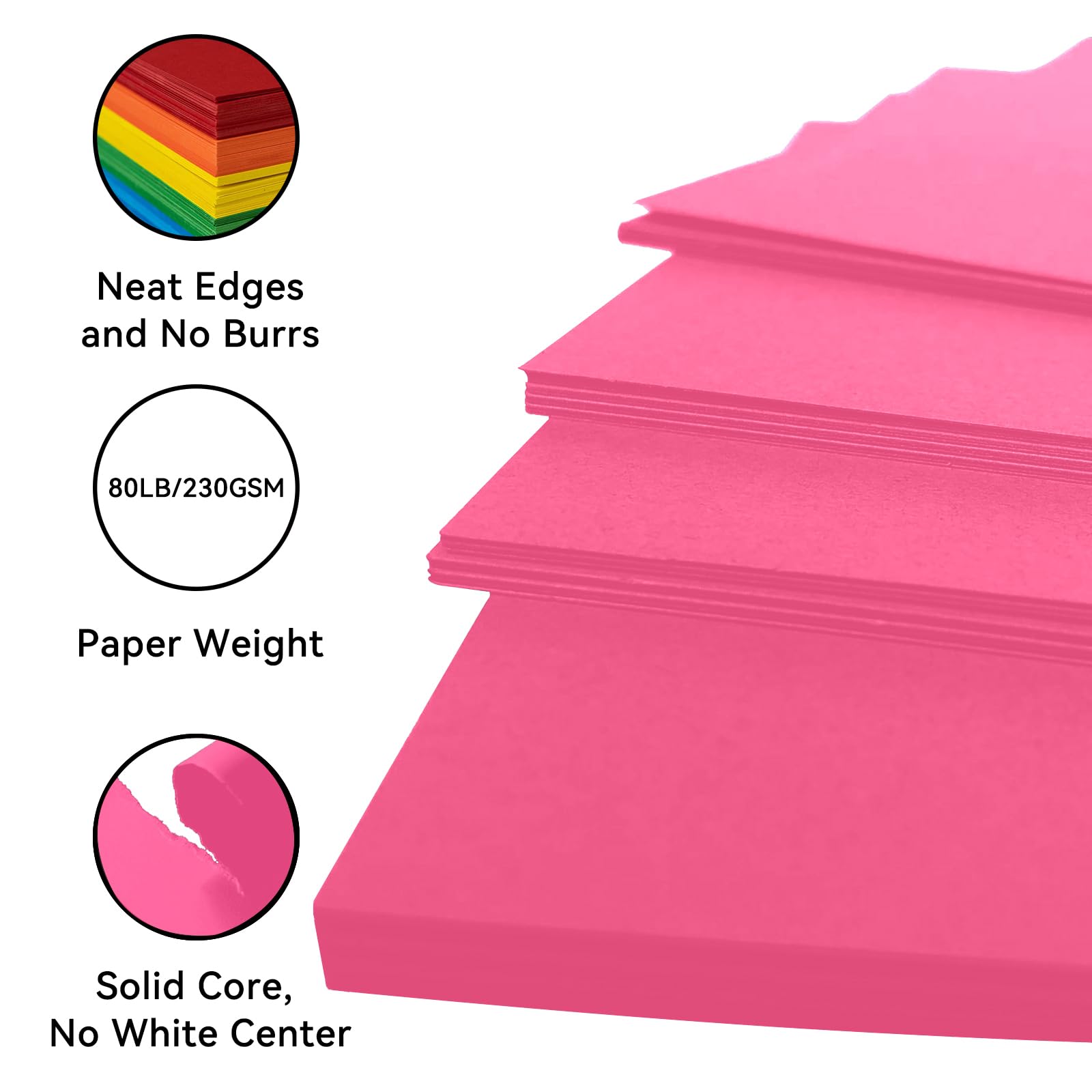 Black Cardstock 50 sheets, 12” x 12” Cardstock Paper Bulk Construction Paper,250GSM Card Stock Printer Paper Scrapbooking Supplies for Diy Crafts Cricut Card Making (Black)