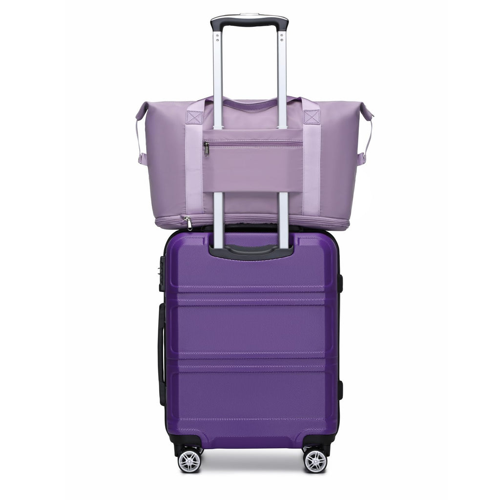 Kono Carry On Luggage Set Airline Approved Lightweight PC+ABS Carry On Suitcase with TSA Lock Spinner Wheels Durable Luggage Hardside Apricot Blue
