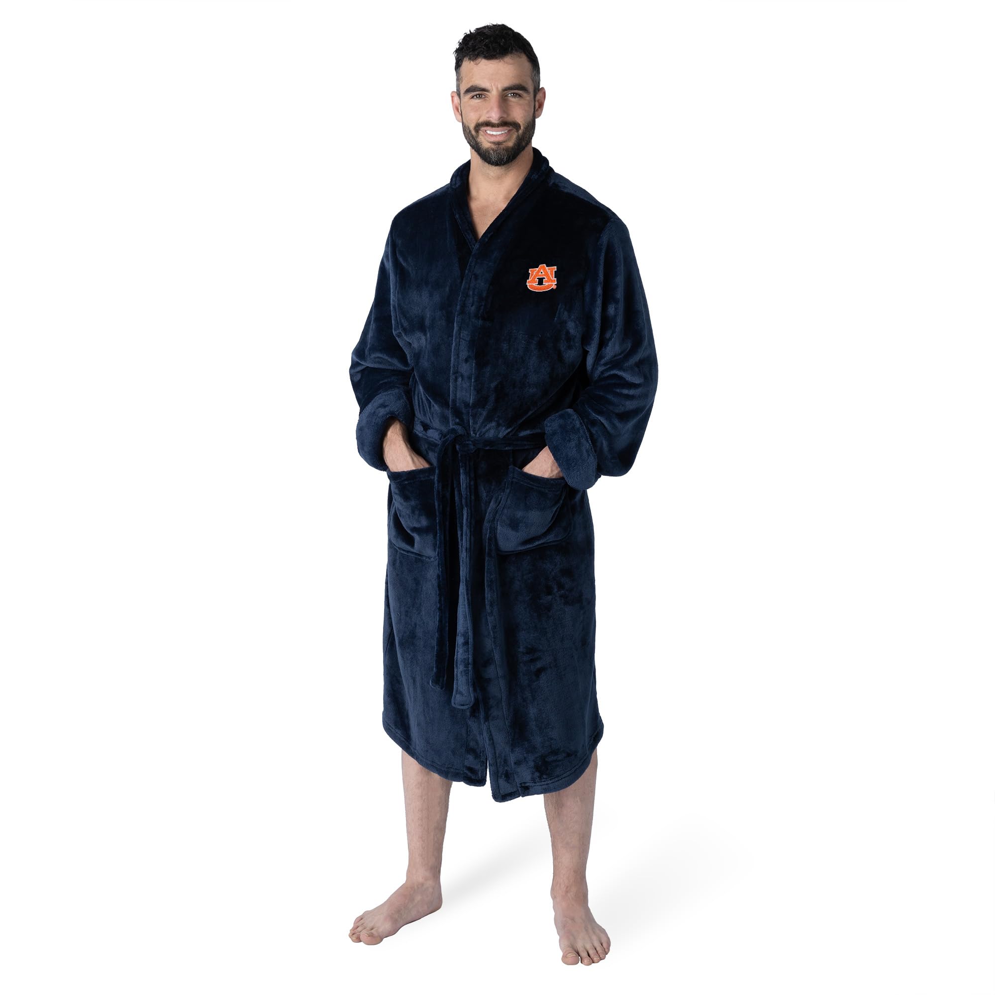 Northwest NCAA Adult Unisex Silk Touch Bathrobe, Officially Licensed Loungewear, Soft Plush Polyester