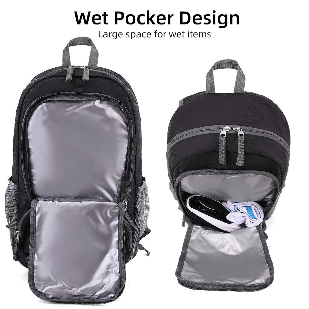 FENGDONG 35L Lightweight Foldable Waterproof Packable Travel Small Hiking Backpack Daypack for men women