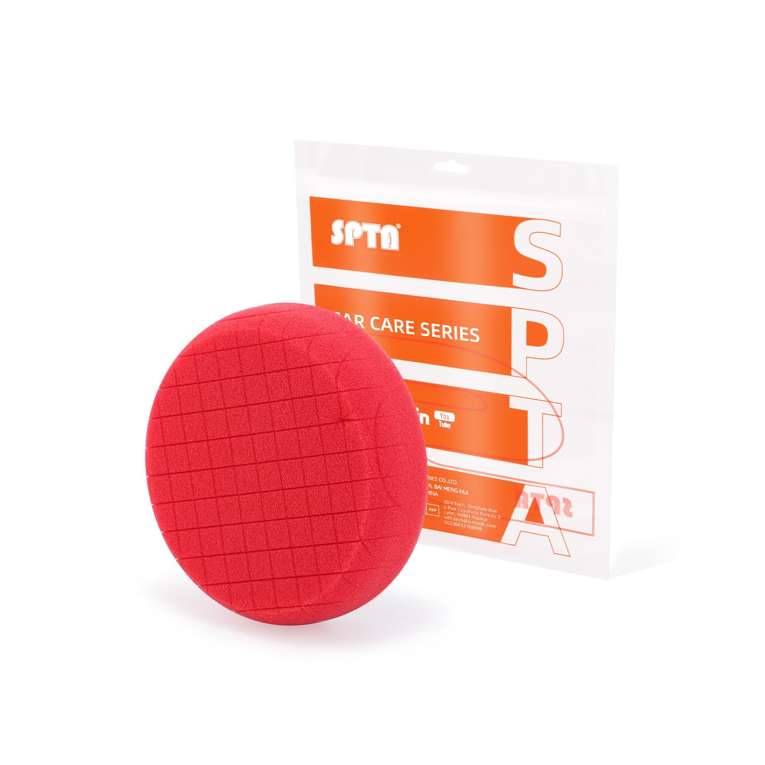 Blue T60 Moderate-Cut Foam Polishing Pads, SPTA 1Pc 3.5 Inch Face for 3 Inch 80mm Backing Plate Compound Buffing Sponge Pads for Car Buffer Polisher Compounding, Polishing and Waxing -FPTSS3G