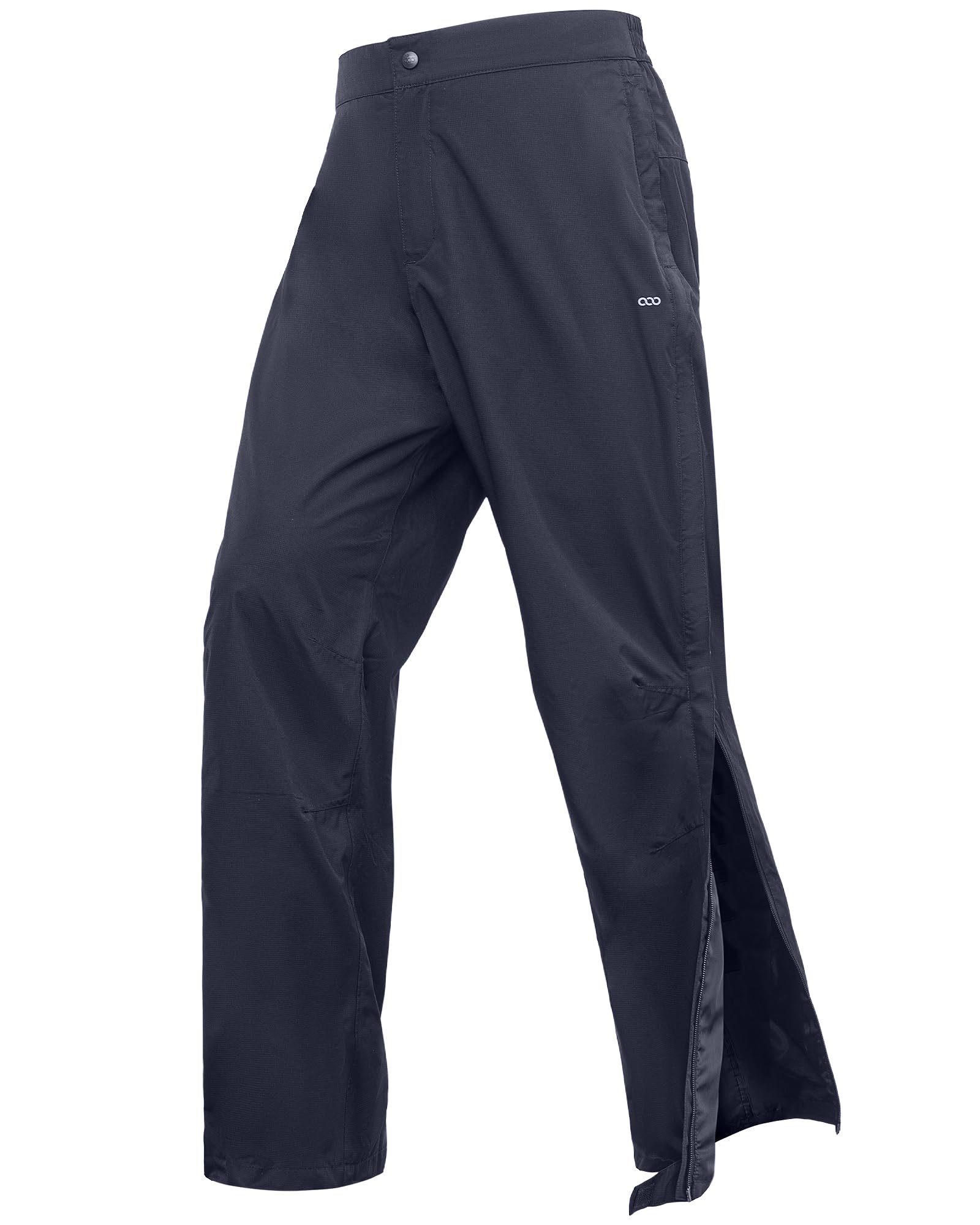 33,000ft Men's Rain Pants Full Zip Waterproof Pants Breathable Rain Over Trousers for Outdoor Hiking Golf Work