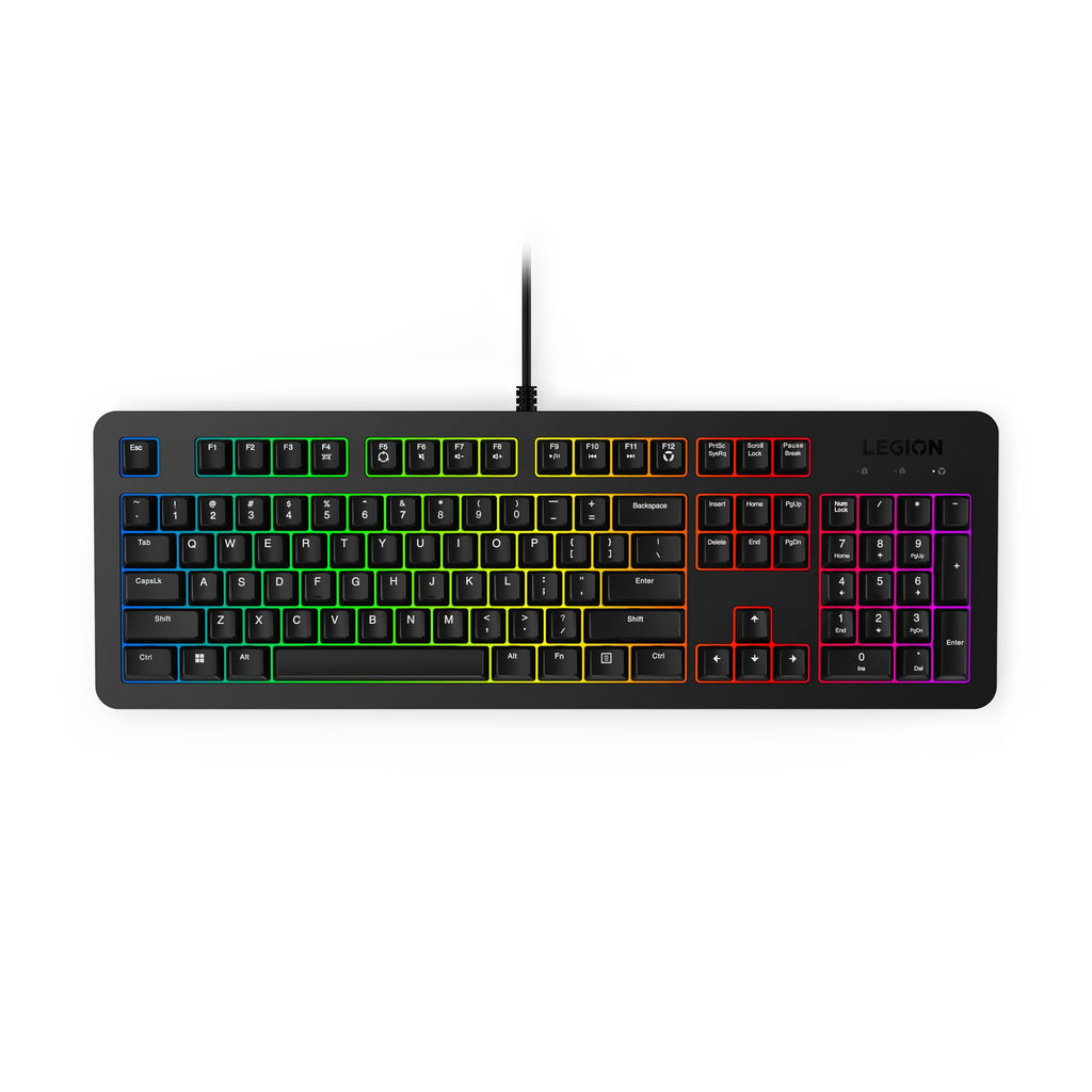 Lenovo Legion KM310 RGB Wired Gaming Keyboard & Mouse Combo - K310 Keyboard w/Silent Operation & Compact Water-Resistant Design - M300S Mouse with 8000 Adjustable DPI, 220 IPS, 6 Programmable Buttons