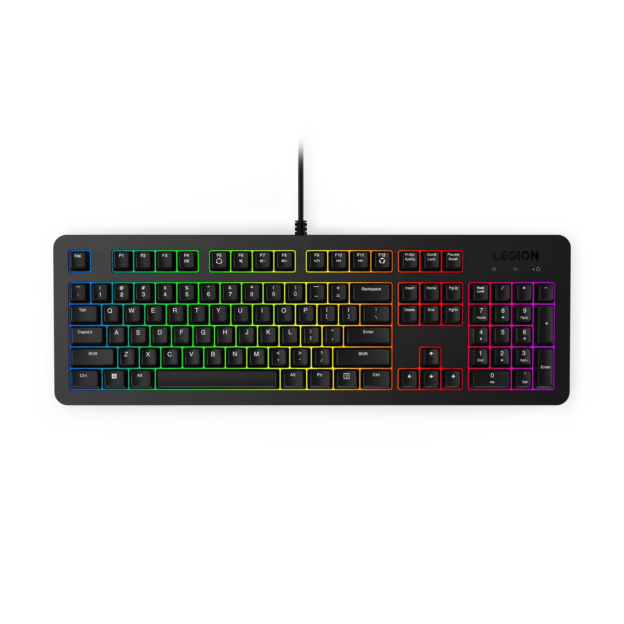 Lenovo Legion KM310 RGB Wired Gaming Keyboard & Mouse Combo - K310 Keyboard w/Silent Operation & Compact Water-Resistant Design - M300S Mouse with 8000 Adjustable DPI, 220 IPS, 6 Programmable Buttons