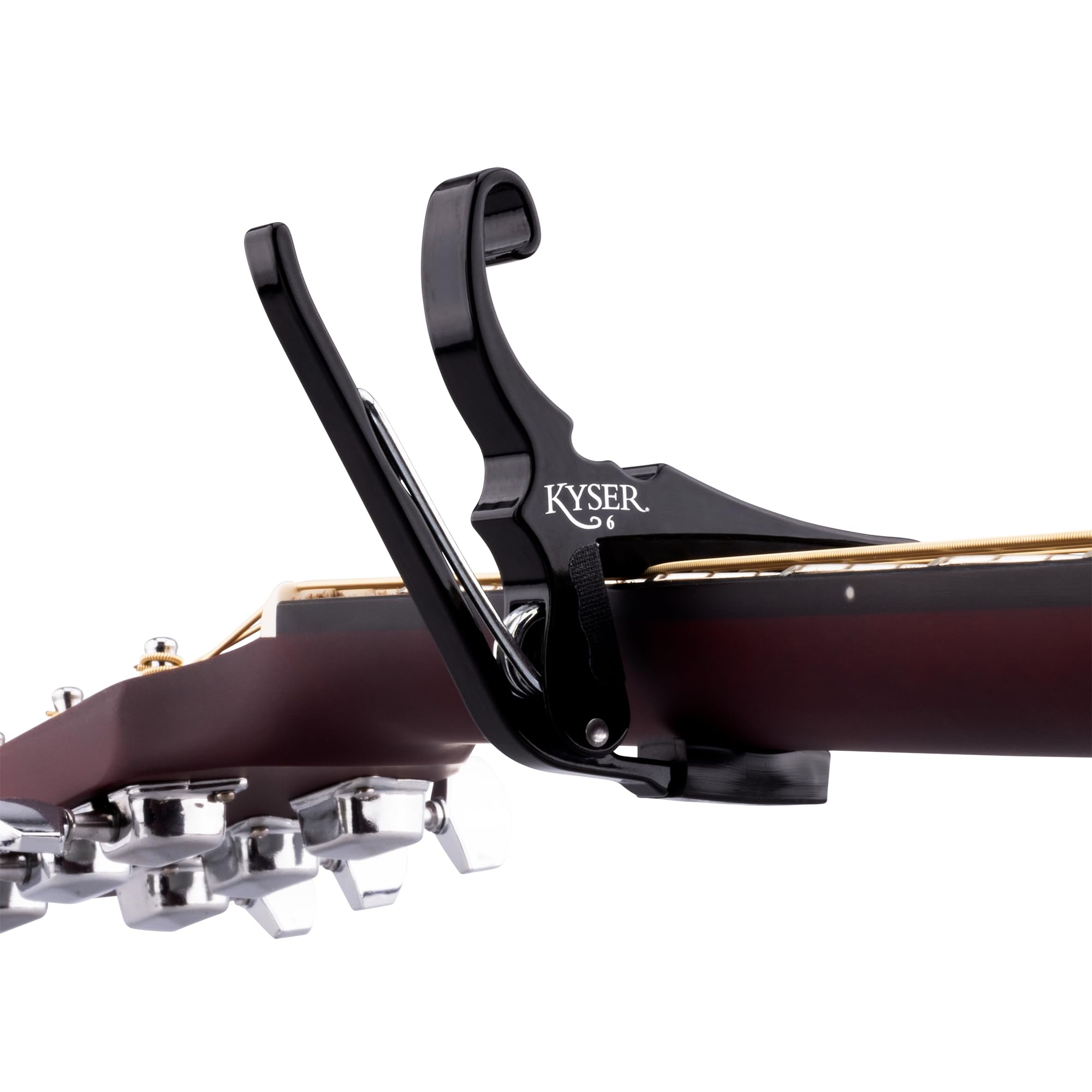 Kyser Musical Products Quick-Change Guitar Capo, KG6ABA, Abalone - For 6-String Acoustic Guitars, Made in USA, Quality, Strong, Lightweight, Quick & Easy Key Changes, Innovative, Perfect Fit