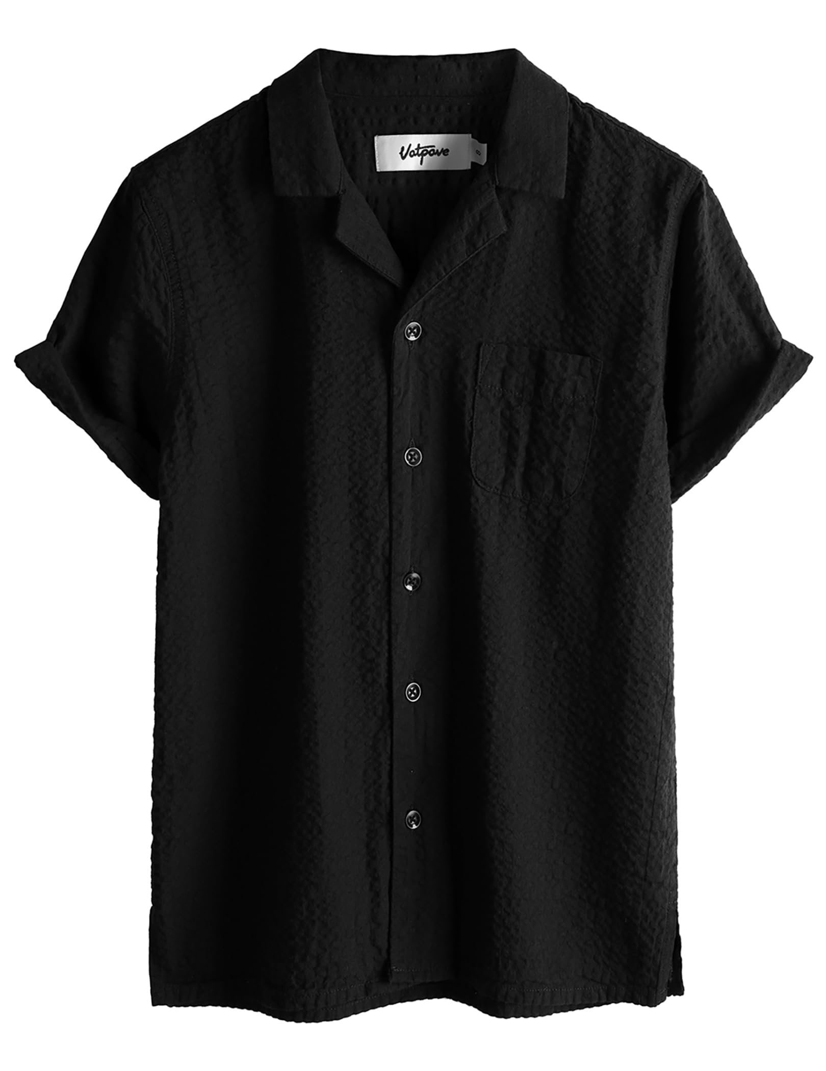 VATPAVE Boys Button Down Shirt Short Sleeve Casual Hawaiian Shirt Cuban Collar Summer Beach Shirts with Pocket