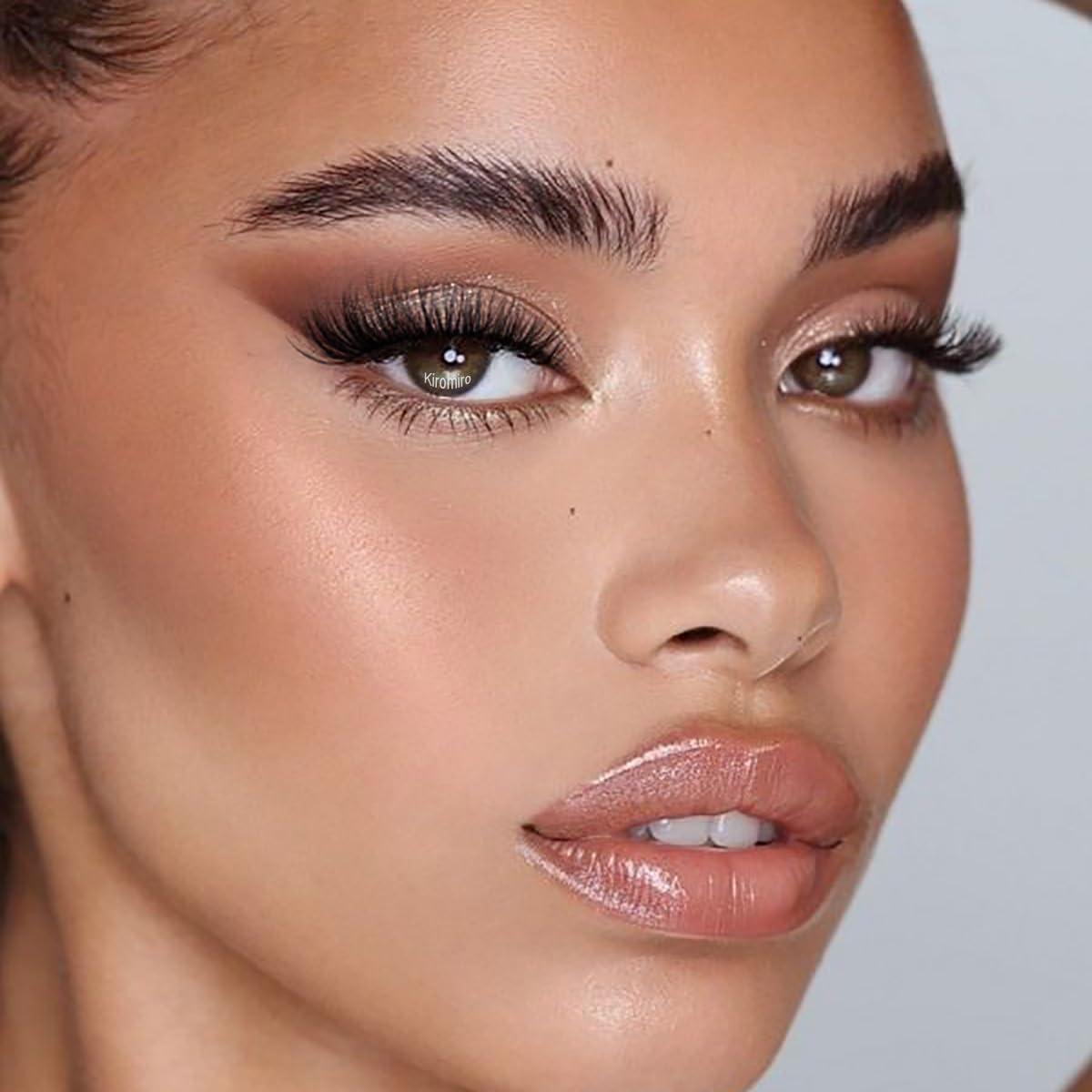 False Lashes Natural Look Wispy Eyelashes Manga Korean Spiky 16mm Short Faux Mink Eyelashes Cat Eye Natural Fake Eyelashes Strip Lashes Pack 14 Pairs