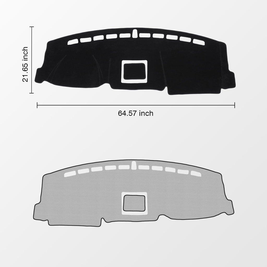 KUST Black Dash Cover for Ford Ranger 1995-2011/Ford Explorer 1995-2001/Mazda B2300 B2500 B3000 B4000 1995-2008/Mercury Mountaineer 1997-2001 Polyester Dashboard Cover Accessories for Ranger
